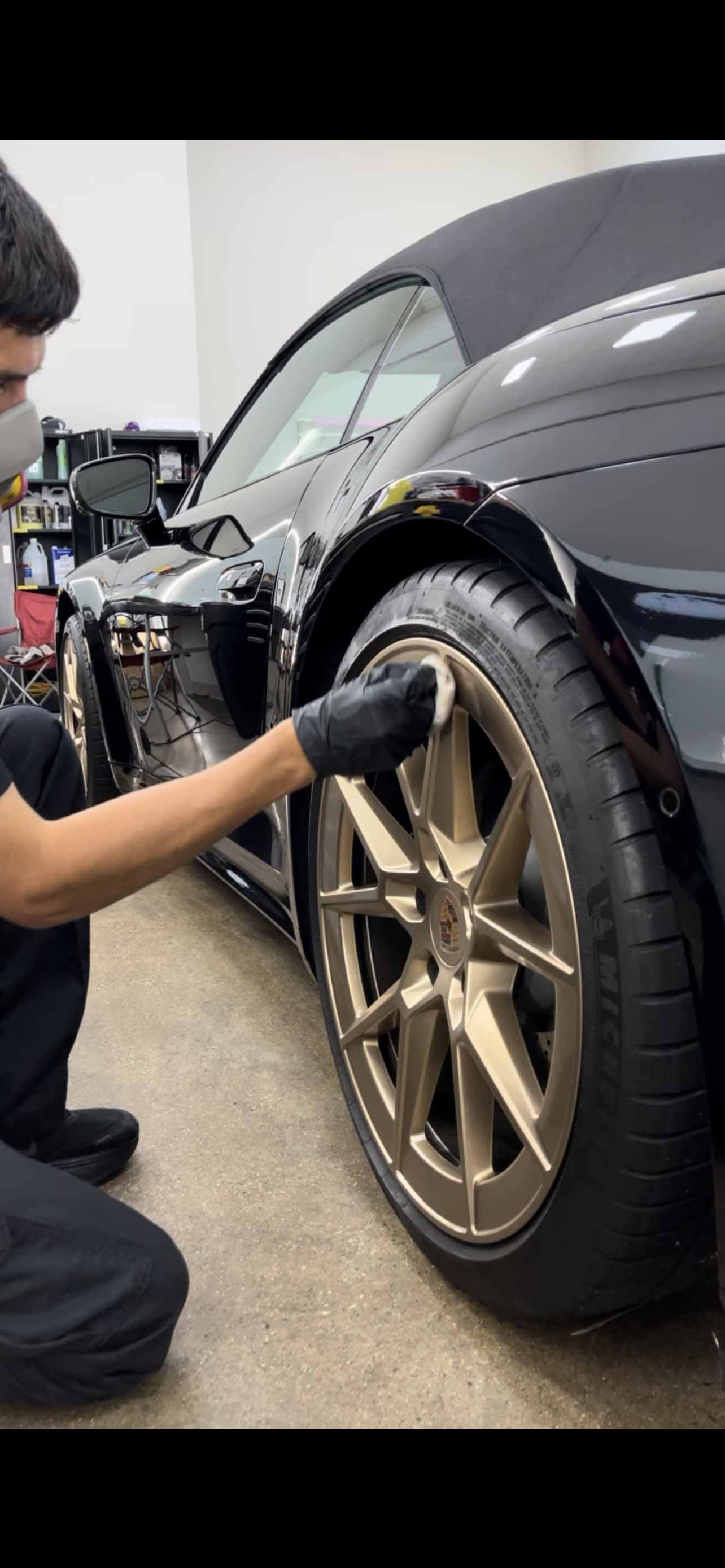 Ceramic coating applied to luxury vehicle paint